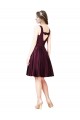 Classic Knee Length Satin Cocktail Prom Dress / Homecoming Dress with V Back and Bow Detail UK Website