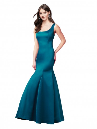 Long Sleek Satin Prom Dress with U-Back UK Website