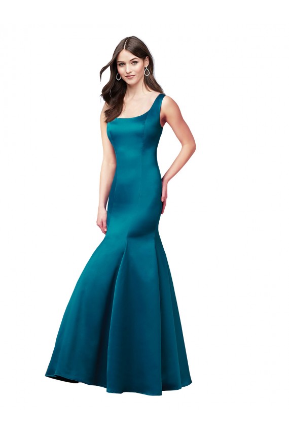 Long Sleek Satin Prom Dress with U-Back UK Website