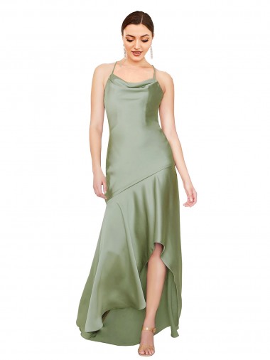 Silky Satin Prom Dress with Bias Cut Skirt UK Website