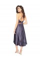 Midi Length Silky Satin Cocktail Prom Dress / Homecoming Dress with Open Tied Back UK Website