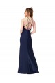 High Neck Satin Prom Dress with Strappy Back UK Website