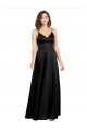 Silky Satin Floor-Length Long Prom Dress with V-Neckline UK Website