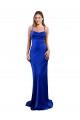 Open Back Cowl Neck Long Silky Satin Prom Dress UK Website