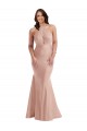 Criss Cross Halter Open Back Silky Satin Mermaid Prom Dress UK Website