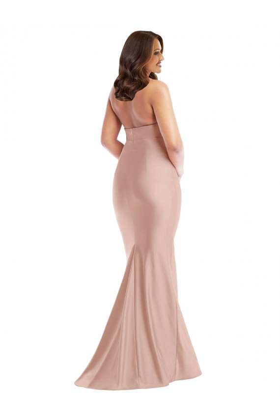 Criss Cross Halter Open Back Silky Satin Mermaid Prom Dress UK Website