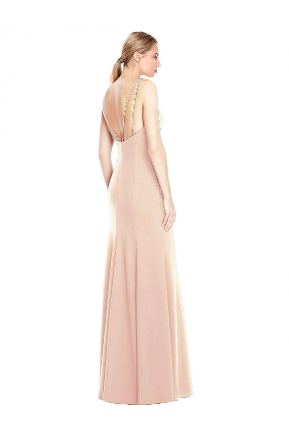 V-Spaghetti Strap Open Back Bateau Neck Trumpet Prom Dress UK Website