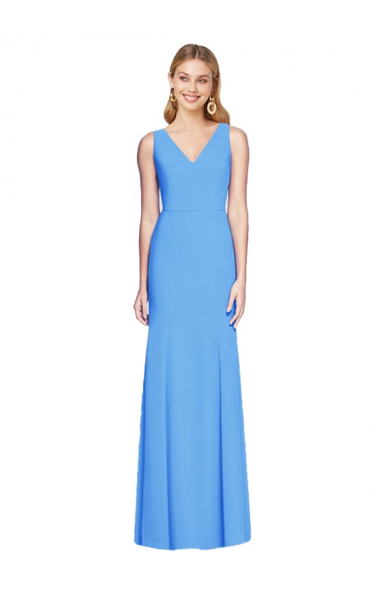 Flattering Trumpet Long Sleeveless Prom Dress with Open Back UK Website