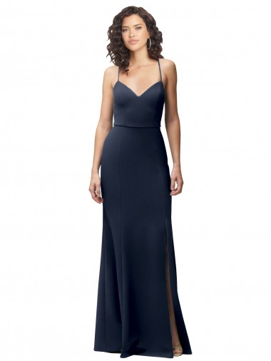 Sweetheart Fit and Flare Stretch Crepe Prom Dress with Side Slit and Strappy Back UK Website