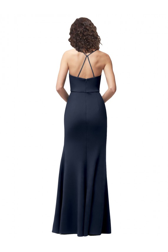 Sweetheart Fit and Flare Stretch Crepe Prom Dress with Side Slit and Strappy Back UK Website