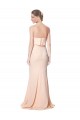 High Neck Strapless Long Crepe Maxi Prom Dress with Overlay UK Website