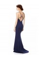 Fishtail High Neck Maxi Crepe Bridesmiad Dress with Strappy Back Detail UK Website