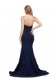 Fit and Flare Sweetheart Long Crepe Prom Dress with Sweep Train UK Website