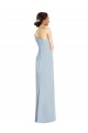 Asymmetrical Off the Shoulder Cuff Trumpet Crepe Prom Dress With Front Slit UK Website