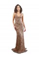 Floral Patterned Backless V-Neckline Sequin Prom Dress UK Website