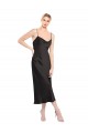 Cowl Neck Midi Length Short Stretch Satin Slip Cocktail Prom Dress / Homecoming Dress UK Website