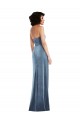 Strapless Velvet Maxi Prom Dress with Draped Skirt UK Website