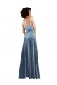 Sleek Cowl Neck Velvet Maxi Prom Dress with Pockets UK Website