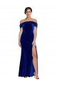 Full Length Long Velvet Prom Dress with Side Split UK Website